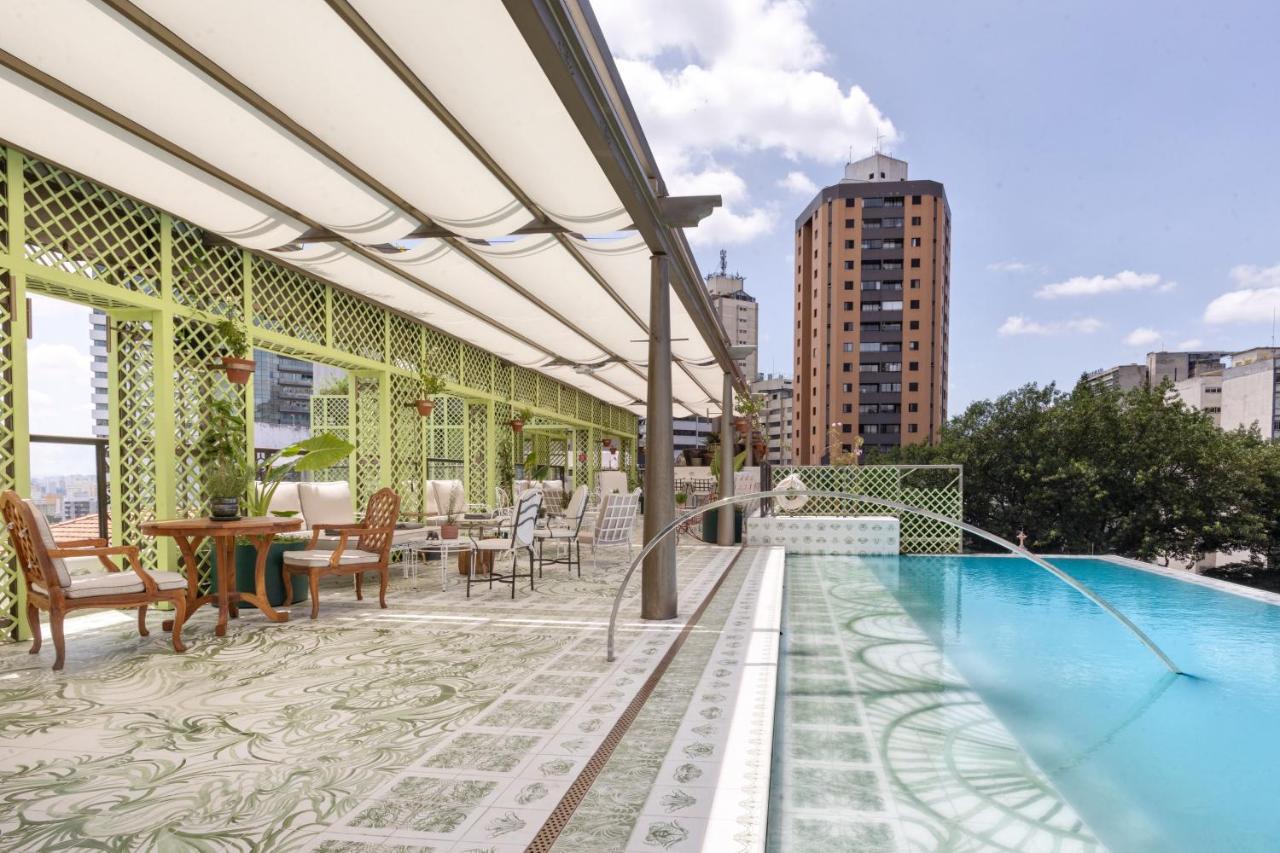 Rosewood Sao Paulo Hotel ภายนอก รูปภาพ The rooftop pool at the hotel
